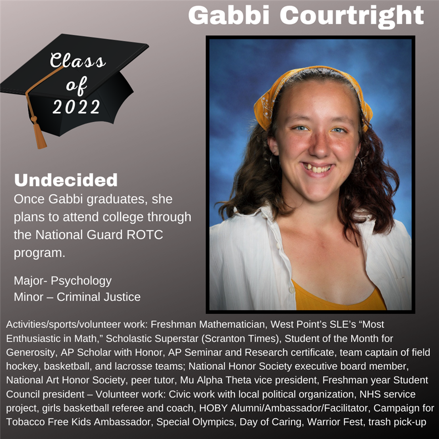 Top 25 Grad, Gabbi Courtright
